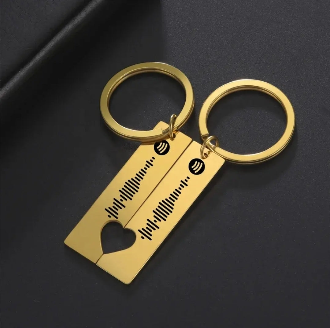 Personalized Spotify Custom  Keychain - Custom Song Name