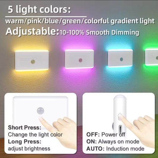 LED Motion Sensor Night Light - 3 Modes Stair Lamp